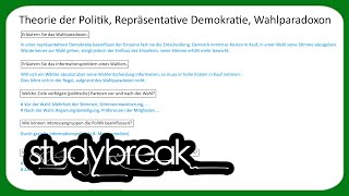 Theorie der Politik Repräsentative Demokratie Wahlparadoxon  Mikroökonomie [upl. by Notxarb19]