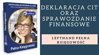 LeftHand Pełna Księgowość  Deklaracja CIT oraz sprawozdanie finansowe [upl. by Idna450]