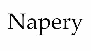 How to Pronounce Napery [upl. by Assener]