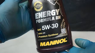 Mannol Energy Formula RN 5W30 What does the original engine oil look like [upl. by Erialb]