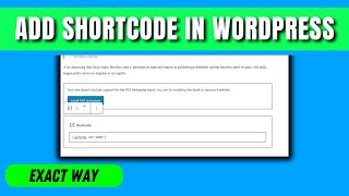 How to add shortcode in wordpress 2024 [upl. by Allemaj]