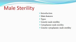 Male Sterility and its typesPlant Breeding for any agricultural competitive exam [upl. by Suzetta734]