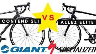 Specialized Allez Elite vs Giant Contend SL1 [upl. by Dorisa969]