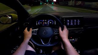 2024 Volkswagen TCross FL 15 TSI 150 HP DSG Night POV Test drive CARiNIK great ambi light [upl. by Enaillil]