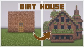 Build With Me Minecraft Dirt House [upl. by Britteny390]