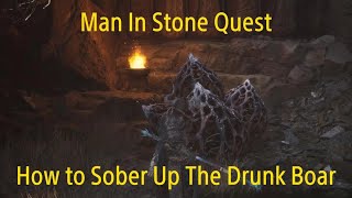 Black Myth Wukong  How to Sober Up The Drunk Boar  Man In Stone Quest [upl. by Nnylorac828]