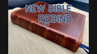 Rebinding A New Bible  Trying some new techniques including dying my own leather [upl. by Semadar]