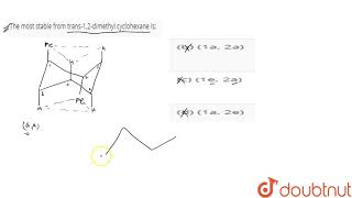 The most stable from trans12dimethyl cyclohexane is [upl. by Sanger453]