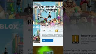 HOW TO FIX ROBLOX ERROR CODE 529  ROBLOX ERROR CODE 529 NASIL ÇÖZÜLÜR roblox error keşfet short [upl. by Sellihca]