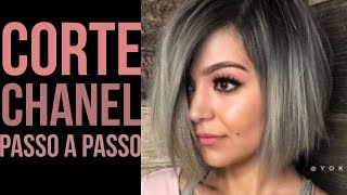 PASSO A PASSO CORTE DE CABELO FEMININO CHANEL [upl. by Ennaharas191]