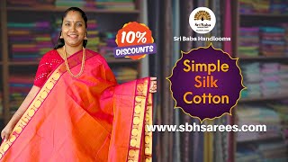 Simple Silk Cotton Saree Collections6022024 [upl. by Mario]