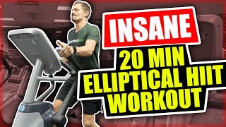 NEW Insane 20 Minute Elliptical Workout  HIIT Workout [upl. by Zoubek]