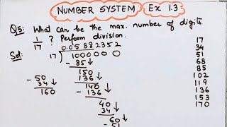 What maximum number of digits be in repeating block of digits in decimal expansion of 117 perform [upl. by Toor]