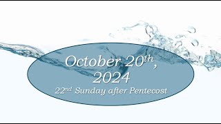 October 20 2024 Sunday Worship [upl. by Sorrows615]