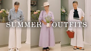 63 My Minimalist Summer Wardrobe Tour  the EASIEST way to start one [upl. by Arytahs]