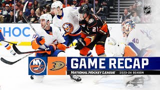 Islanders  Ducks 310  NHL Highlights 2024 [upl. by Ahsikan870]