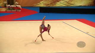 AVERINA Arina RUS  2018 Rhythmic Worlds Sofia BUL  Qualifications Clubs [upl. by Simmons448]