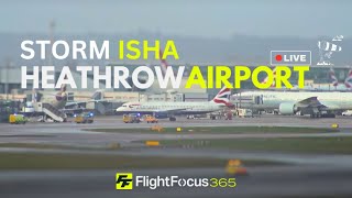 Live London Heathrow Airport  STORM ISHA [upl. by Nylzzaj]