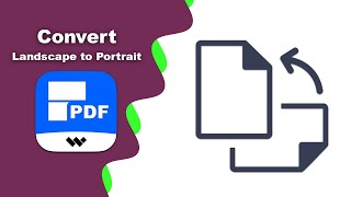 How to conver pdf from landscape to portrait in Wondershare PDFelement [upl. by Odlanra139]