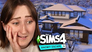 i tried building a wintery house with The Sims 4 Snowy Escape [upl. by Hasseman]