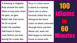 100 The Most Common Idioms in 60 Minutes  C1 C2 Level English [upl. by German]