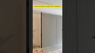 Solid wood grille invisible door installation interiordesign shorts alshaheentech [upl. by Runkle]