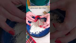 Dip cookie cutters in flour to create crisp edges amp prevent tearing baking Christmas cookies [upl. by Justina]