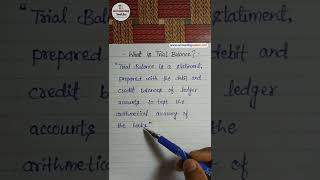 Trial Balance In Accounting  Definition Of Trial Balance  shorts  accountingseekho [upl. by Lilian161]