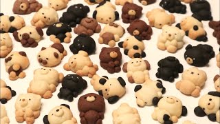 どうぶつスノーボールクッキーの作り方🍪animal snowboll cookies [upl. by Alim88]