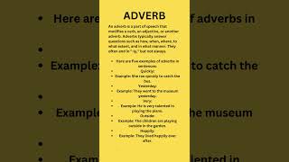 Understanding Adverbs WITH EXAMPLE [upl. by Yracaz]