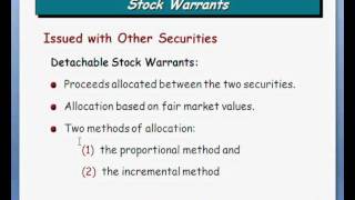 Ch16 Dilutive Securities  Stock Warrants 41 [upl. by Idnerb]