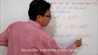 CONCEPTOS BÁSICOS DE ALGEBRA Parte 3 [upl. by Ancalin968]