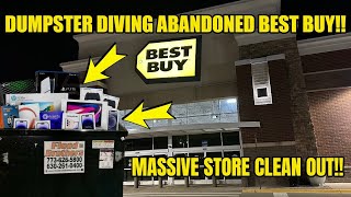 DUMPSTER DIVING ABANDONED BEST BUY STORE CLEAN OUT [upl. by Mile]