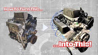 V8 Engine Strip Down Paint amp Rebuild step by ste car enginebuild enginerebuild diyengineering [upl. by Inotna271]