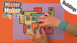 Make a Colourful Building  Arty Party  Mister Maker [upl. by Lyudmila]