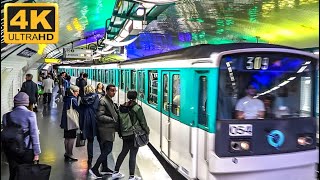 🇫🇷 Paris Metro Ride To The Louvre Musuem 2023 4K Tour [upl. by Llebasi]