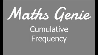 Cumulative Frequency [upl. by Eizzil]