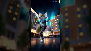 Cute Cat Dance music remix funk musica dj [upl. by Naujahs]