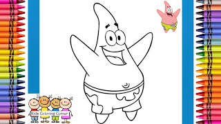 The Coloring Couple Presents Kids Coloring Corner  Patrick Star from SpongeBob [upl. by Pippy991]