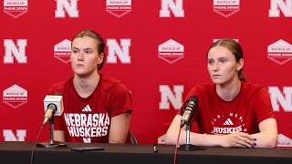 Nebraskas Lindsay Krause and Bergen Reilly full press conference from Sept 17 2024 [upl. by Hahsi]