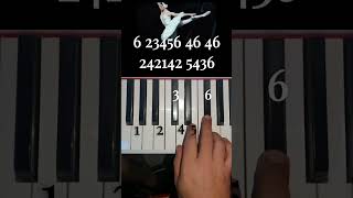 Swan lake  tchaikovsky Easy piano Tutorial Pianofacil shorts [upl. by Annaitsirhc]