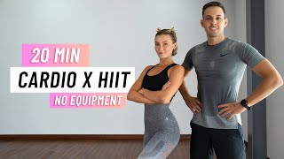 20 MIN CARDIO HIIT Workout for Fat Burn Full Body No Equipment No Repeats [upl. by Htabazile]