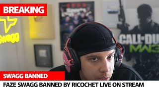 Faze Swagg banned live on stream [upl. by Mosa]