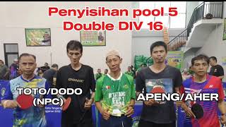 APENGAHER VS TOTODODO S NPC  PENYISIHAN POOL 5 DOUBLE DIV 16 TUR NASIONAL DTITANS CUP 2024 [upl. by Anrym]