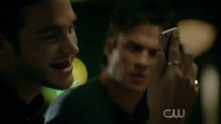 Kai Takes A Picture Of Him And Damon Kais Nose Begins To Bleed  The Vampire Diaries 8x13 Scene [upl. by Noli]