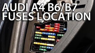 Where are cabin fuses in Audi A4 B6  B7 [upl. by Musihc]