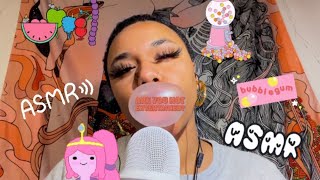 ASMR Chewing on bubblegum🍬 and gummies🍭 [upl. by Anneirb436]