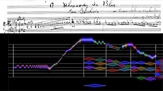 ANIMATED SCORE Rhapsody In Blue wGershwin on piano first recording1924 [upl. by Sinnylg347]