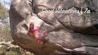 Fontainebleau Bouldering  Good Vibrations 7a Maunoury [upl. by Bella]