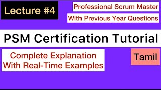 PSM Certification Exam Tutorial  4  Tamil  Preparation  Agile [upl. by Gone]